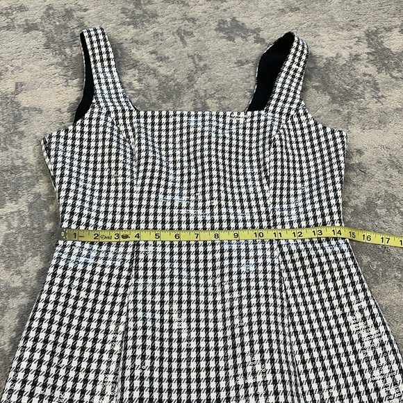 NWT WAYF Icon Sequin Gingham Mini Dress Sparkle Party NYE Square Neck Sz M - Picture 10 of 13